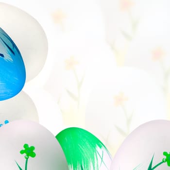Well painted easter eggs. Good for background.