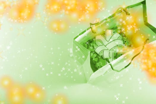 Close-up picture of a christmas present box
