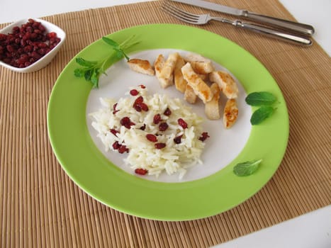 Barberry rice with chicken