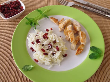 Barberry rice with chicken
