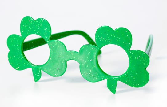 shamrock glasses - St Patricks day shaped glasses isolated on white background