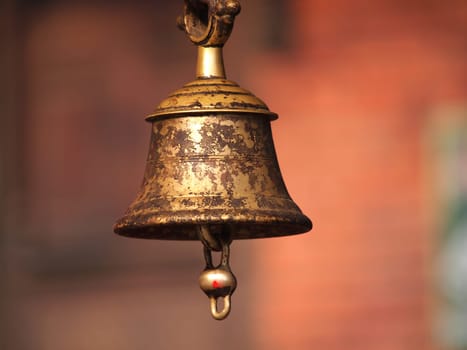 bronze bell in budhist temple