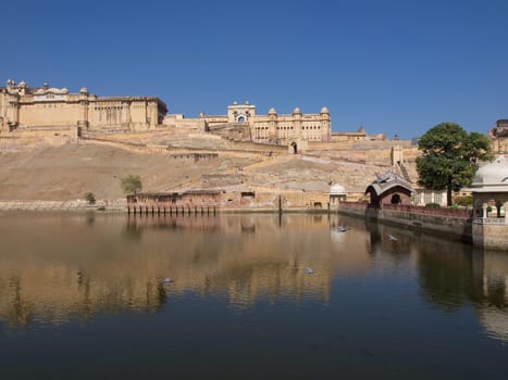 Beautiful Amber Fort near Jaipur city in Rajastan,India