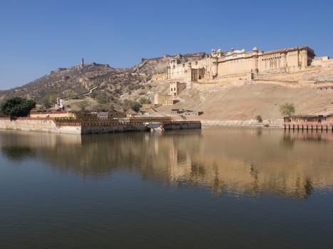 Beautiful Amber Fort near Jaipur city in Rajastan,India