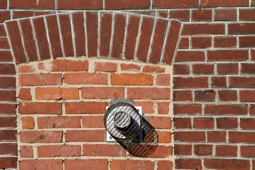 Walled window opening with ventilation