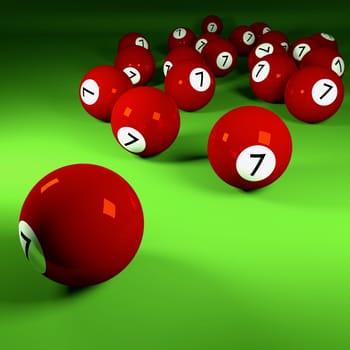 Brown billiard balls number seven