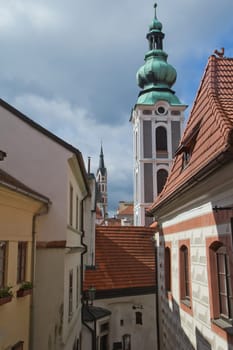 The historical center of Czech Krumlov. (Czech Republic, Central Europe)