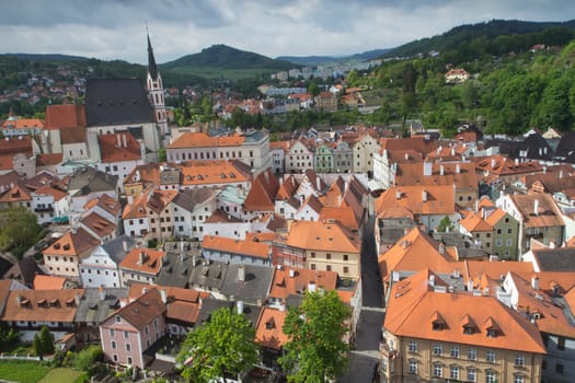 Old town of Cesky Krumlov (Czech Republic, Central Europe)