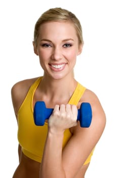 Beautiful smiling fitness girl excercising