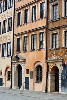 Architecture of Old Town in Warsaw, Poland