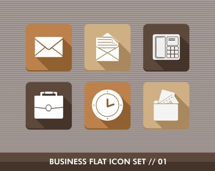 Set of flat design icons for Business and marketing emailing campaign. Vector illustration file layered for easy editing.