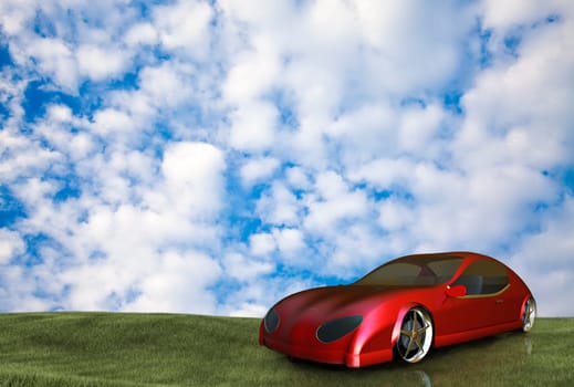 Non-branded generic concept car for adv or others purpose use