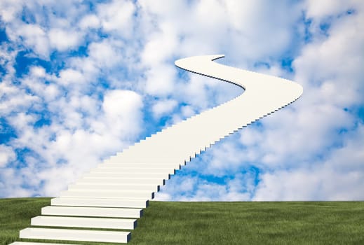Stairs to sky with nice background for adv or others purpose use