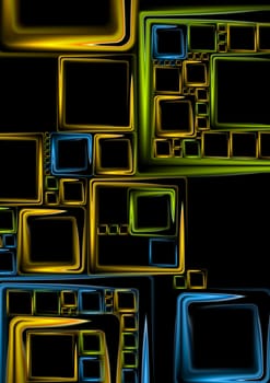 Colourful squares vector pattern