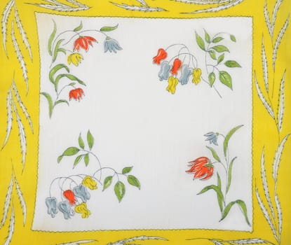 Cloth with flower decoration