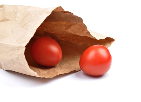 Vegetables in paper bags
