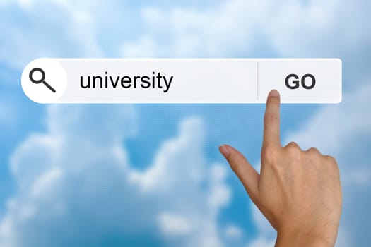 university button on search toolbar