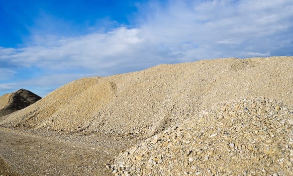 Tonnes of gravel and gravel
