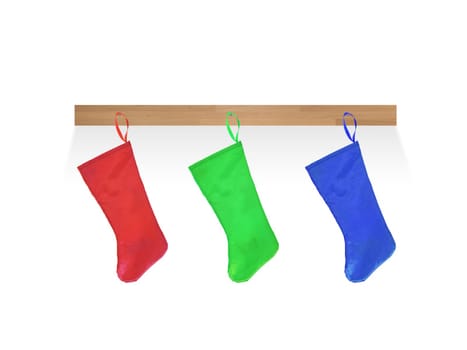 A close up shot of a christmas stocking