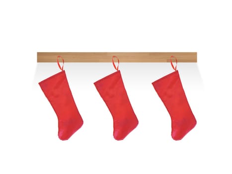 A close up shot of a christmas stocking