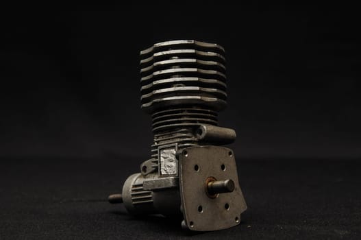 Complex engine of modern car model view