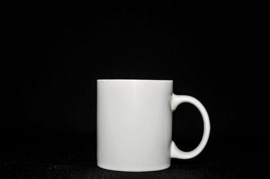 Coffee Cup Icons Top and Side View with Black Background