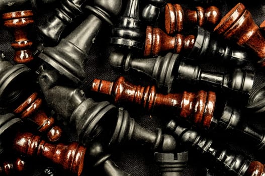 Chess Texture Pattern on a Black Background