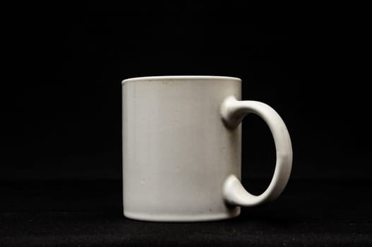 Coffee Cup Icons Top and Side View with Black Background