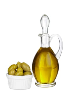 Carafe with olive oil and olives,insulated
