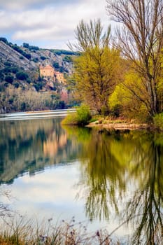 Catholic Hermitage of San Saturio built in the mountainside in Soria, Castilla y Leon, Spain.