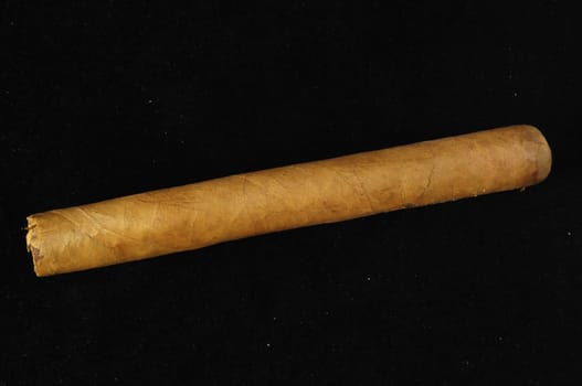 Cuban Brown Havan Cigar on a black background