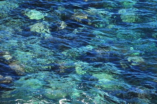 Blue Water Waves Texture on the Atlantic Ocean
