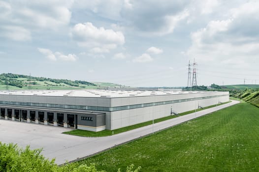Modern Distribution Center from outside