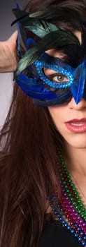 Intimate portrait of masked mystery woman