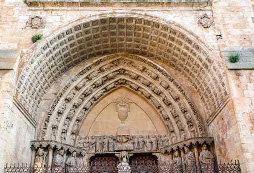 Cathedral of Burgo de Osma, Soria, Spain. It is a Gothic temple built on an area previously occupied by a Romanesque Church. The building started in 1232 and was completed in 1784