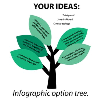 Infographic option tree for your ideas. Vector illustration.