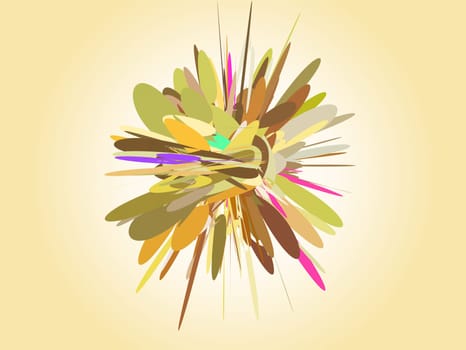 Abstract starry fireworks, light explosion. Vector illustration with transparency.
