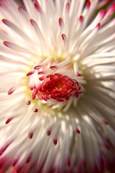 The top view and close-up on a distinctive goose flower.