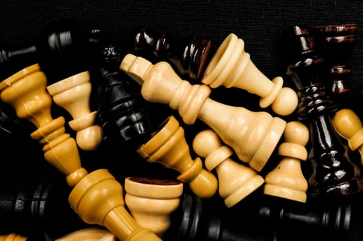 Chess Texture Pattern on a Black Background