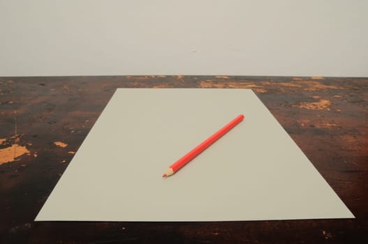 Exam Concept Picture Paper Sheet on a Wooden Table