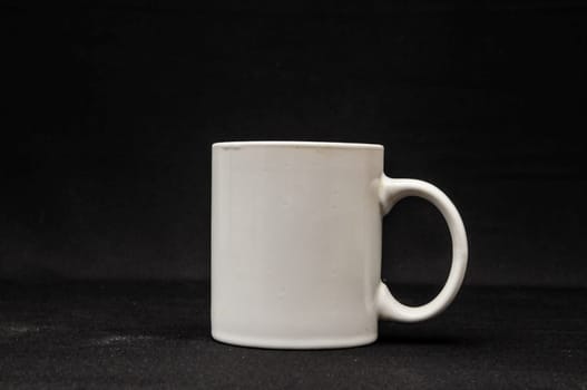 Coffee Cup Icons Top and Side View with Black Background