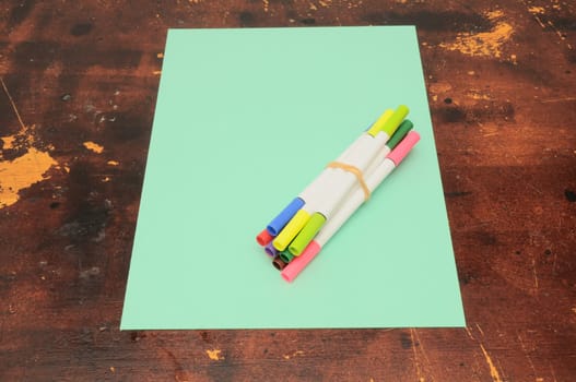 Exam Concept Picture Paper Sheet on a Wooden Table