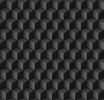 Abstract geometric background with cubes in black