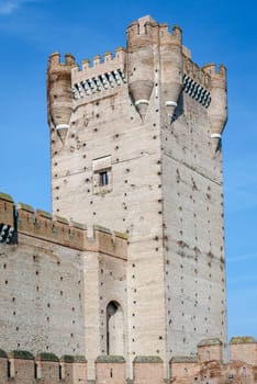 Famous Castle of La Mota (Castillo de la Mota) in the morning - one of the best preserved and most beautiful medieval fortresses of Spain.