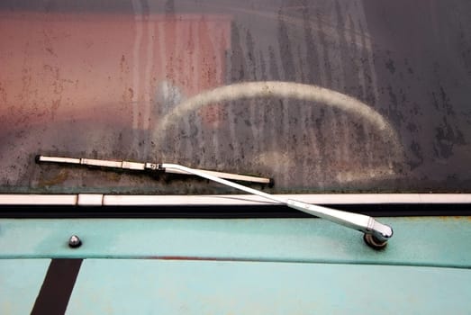 Vintage cars in the rain