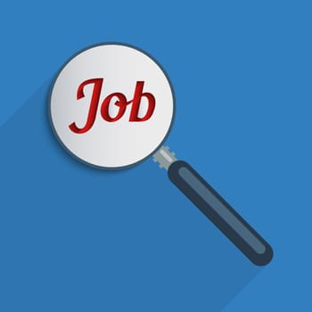 Concept for employment,  job searching and unemployment. Flat design illustration.