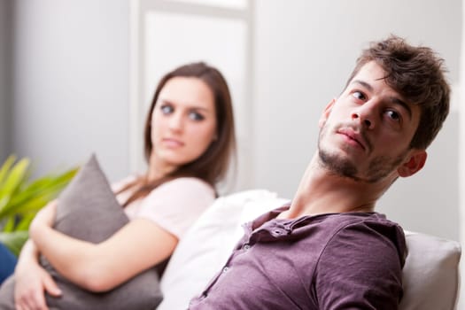 couple problems in which the man doesn't want to speak to his woman