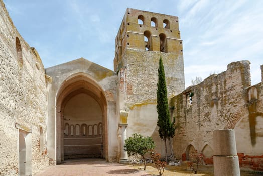 Church of San Andres Olmedo very dilapidated state, Valladolid, Spain