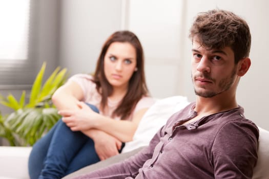 couple problems in which the man doesn't want to speak to his woman