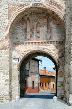 Gate and San Miguel arch walls Olmedo, Valladolid, Spain
